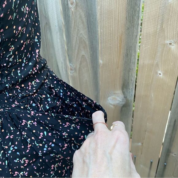 Anthropologie Myne silk printed sweetheart strapless mini dress size 4 - Picture 9 of 12